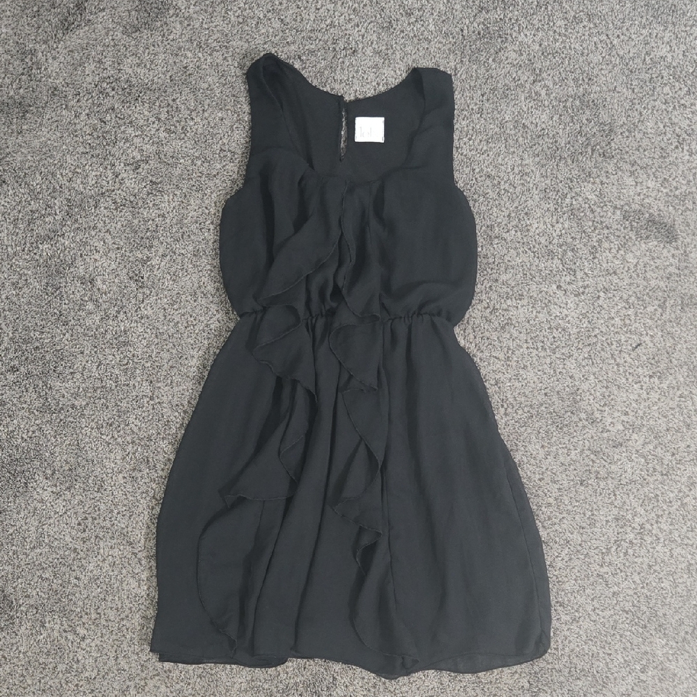Lola Black Ruffle Mini Dress